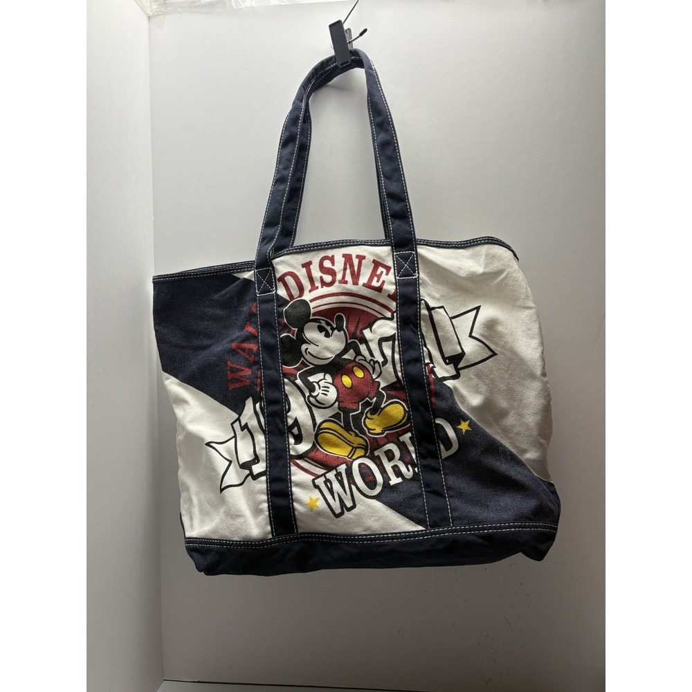 Disney Parks Mickey Mouse Tote Bag Walt Disney World 1971 Orlando LARGE Y2K